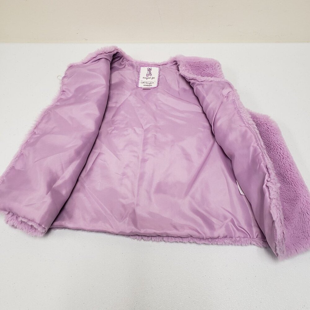 Gymboree Girls Lavender Faux Fur Vest Size Medium 7-8 - Picture 3 of 8